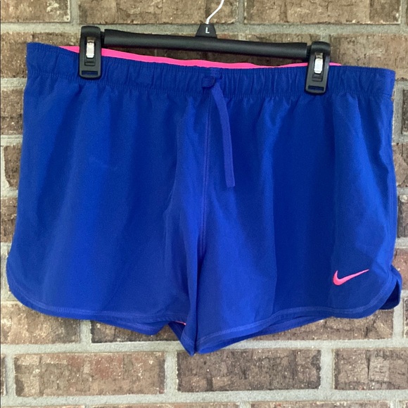 Nike Pants - Nike dri fit Women's Athletic Shorts in Royal Blue and Neon Pink